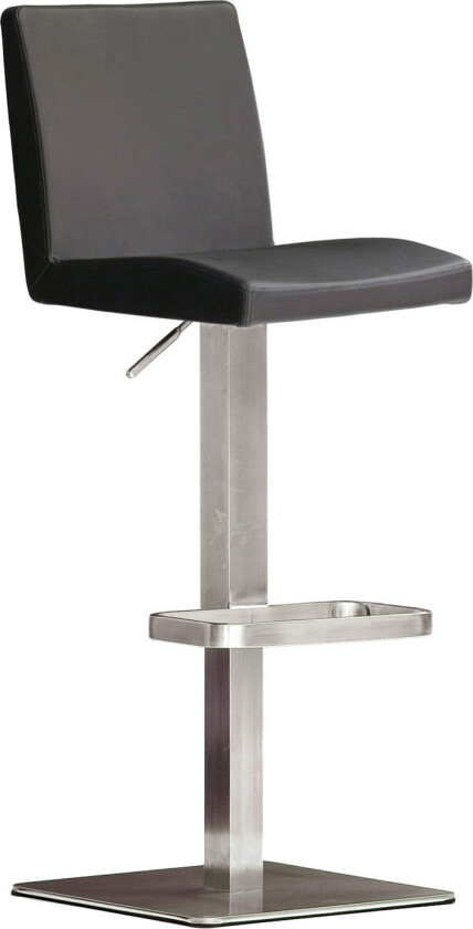 Lopes Barstol Kunstlær - Svart/Stål