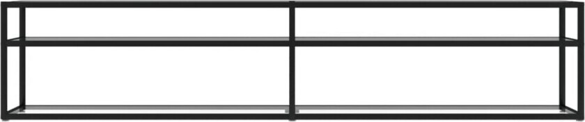 TV-benk gjennomsiktig 200x40x40,5 cm herdet glass - Gjennomsiktig