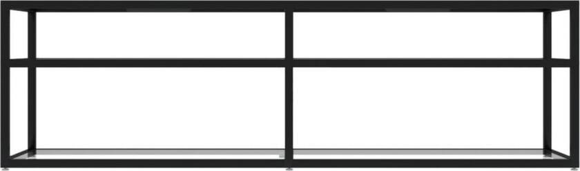 TV-benk gjennomsiktig 140x40x40,5 cm herdet glass - Gjennomsiktig