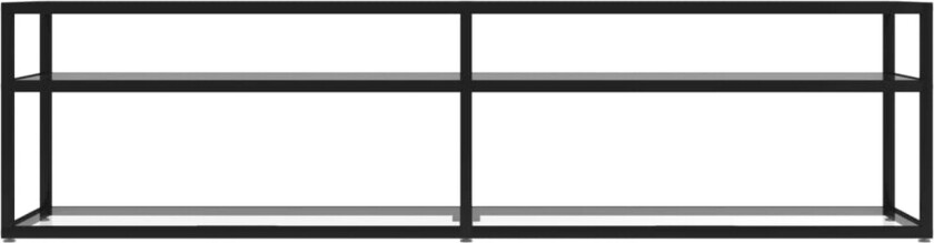 TV-benk gjennomsiktig 160x40x40,5 cm herdet glass - Gjennomsiktig