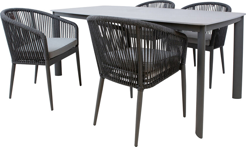 Ecco Spisegruppe med 4 Stoler -