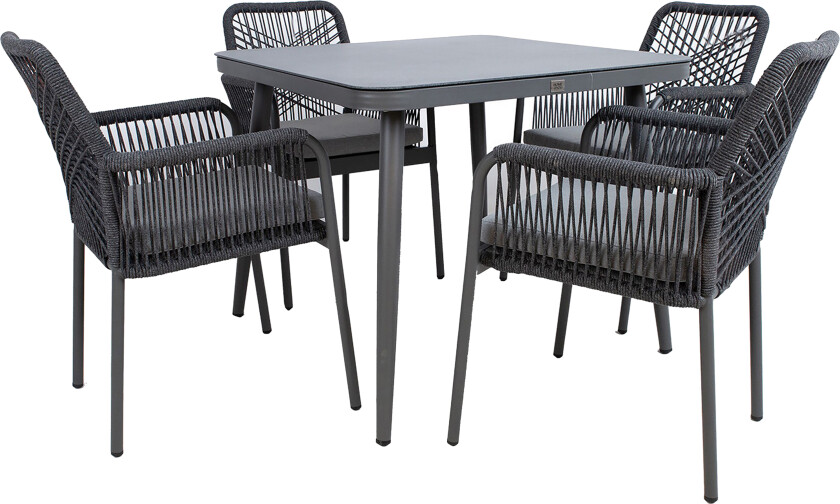 Hela Spisegruppe med 4 Stoler -