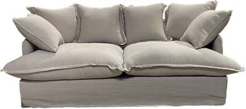 Chic gr. Fransk Sofa I Lin Med 6 Puter