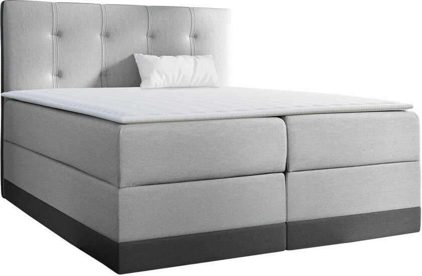 Boisdale Sengeramme 180x200 cm - Lysegrå/Mørkegrå