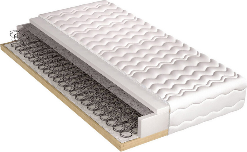 Hele Madrass 200x80x21 cm - Grå / Hvit