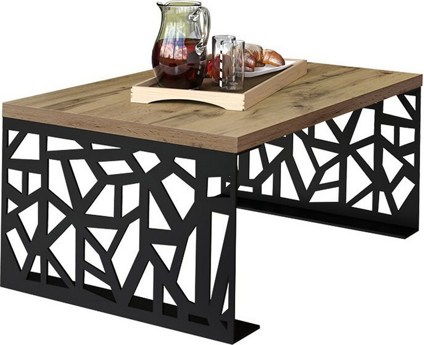 Palesia Sofabord 100 cm - Beige/Svart/Brun