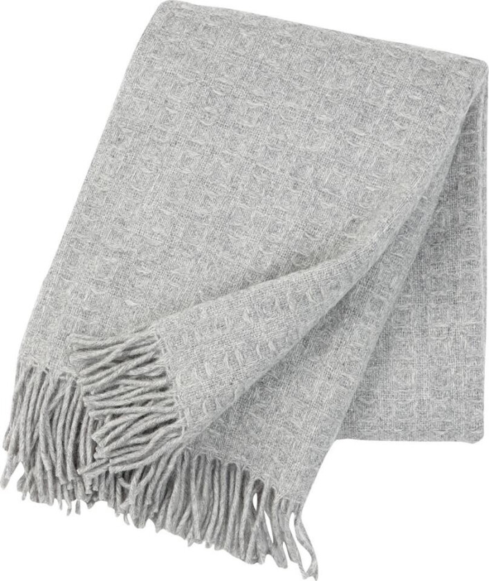 Twist pledd ull lysgrå