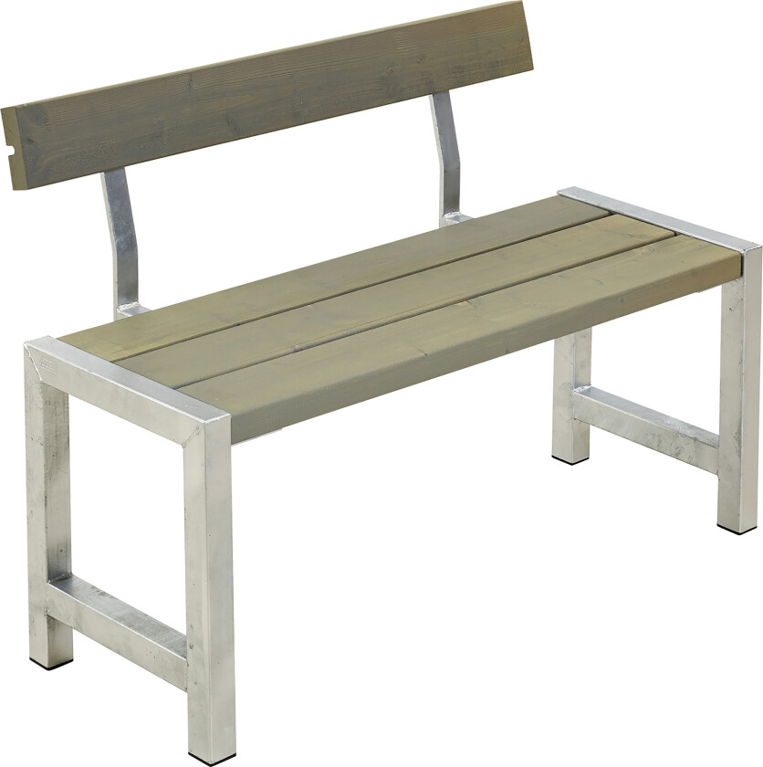 PLUS Cafébenk med Ryggstøtte 127 cm -