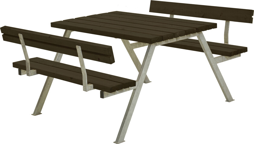 PLUS Alpha Bord/Benksett med 2 Ryggstøtte 118 cm -