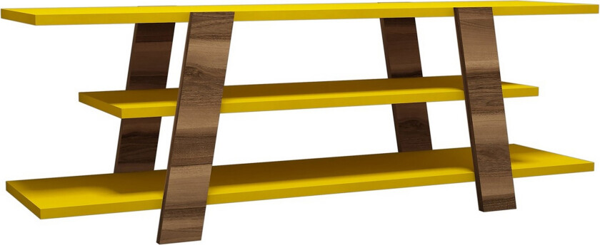 Hovdane TV-Benk 120 cm - Brun/Gul