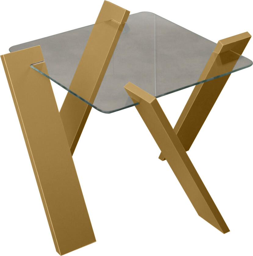 Comfortale Mini Sofabord 57 cm - Glass/Senapsgul