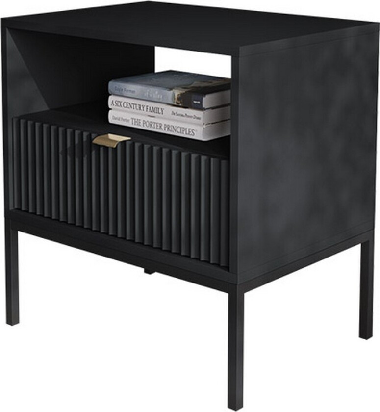 Novaj Nattbord Firekantet Svart -