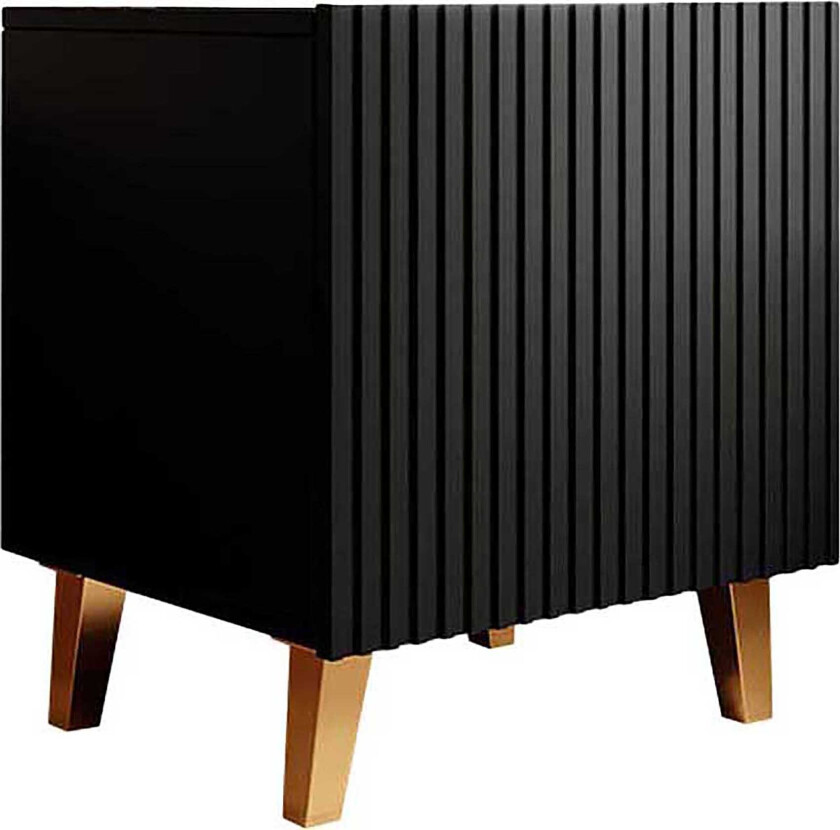 Pafos Nattbord Firekantet Svart\|Gull -