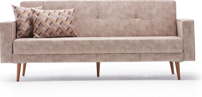 Belgium 3-seters Sofa - Kremhvit/Natur