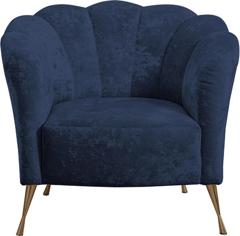 Adrial Lenestol - Fløyel/Blå/Gull