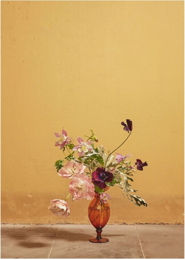 Blomst 02 Ochra poster 50x70 cm