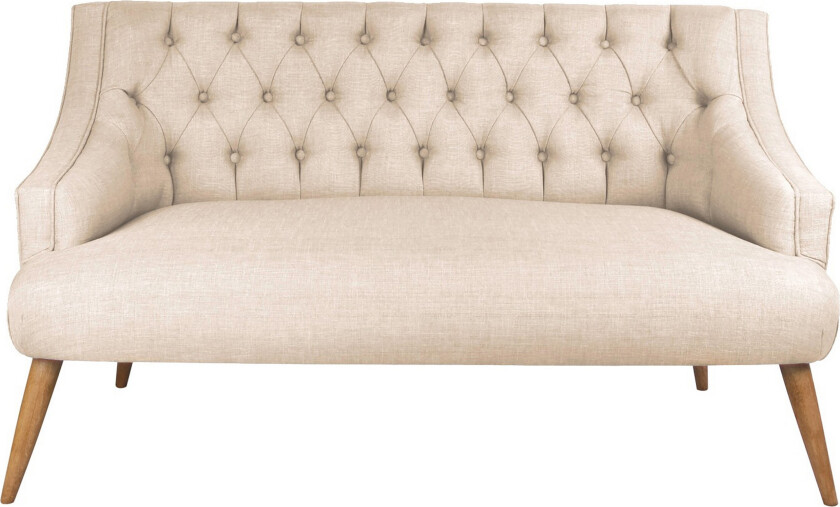 Lamonti 2-seters Sofa - Kremhvit/Natur
