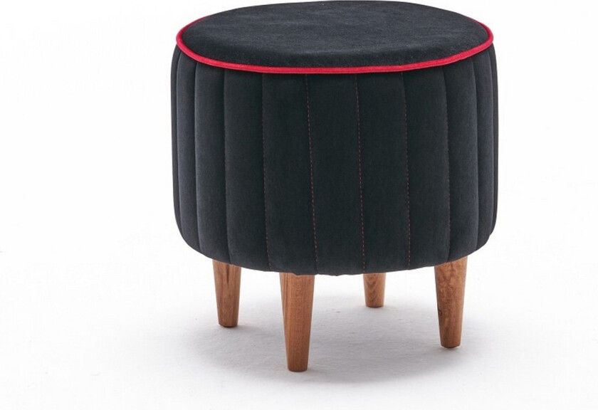 Lindyan Sittepuff Rund - Svart/Natur