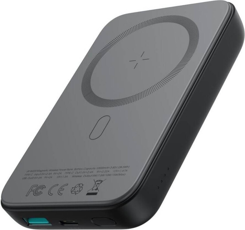 SiGN Magnetic Wireless Mini Powerbank 10000mAh, USB-C, USB-A - Svart