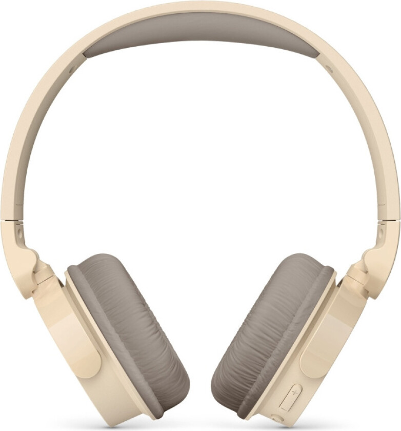 TAH3209BG Trådlösa on-ear-hörlurar, 25h speltid, lätta och bekväma. Beige