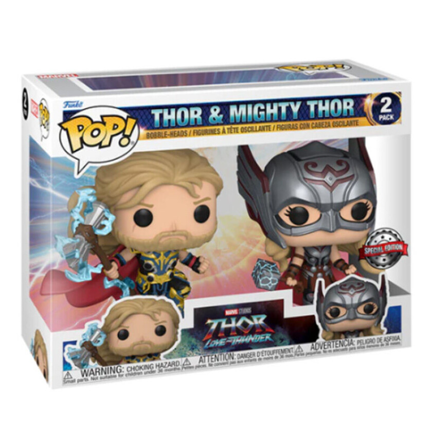Funko Pop! Marvel: Thor - 2-Pakning M/ Thor & Mighty Thor