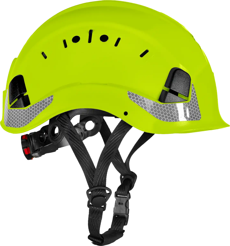 HelmIQ sikkerhedshjelm m/hagerem, vent., hi-vis Gul