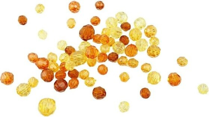 Faceted Beads Mix Yellow 45 grams