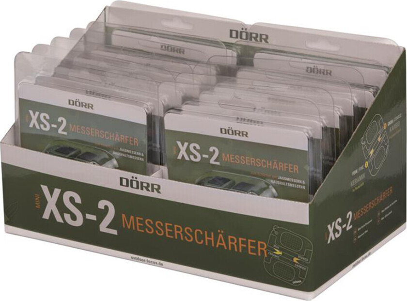 DÃRR XS-2 Mini Knivesliper Display - Oliven - 12 stk