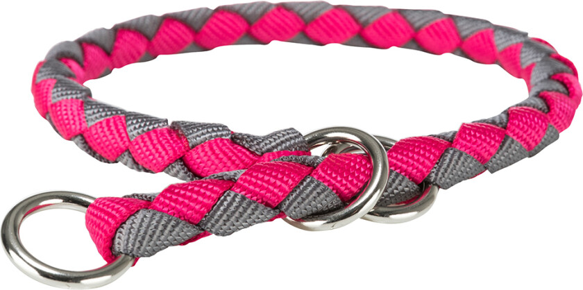 Cavo Trekk-Stopp-Halsbånd, fuchsia/grafitt - Str L: 47-55 cm Halsomfang, ø 18 mm