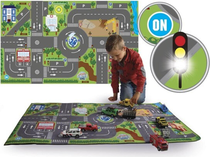 Play Mat Traffic with LED traffic light