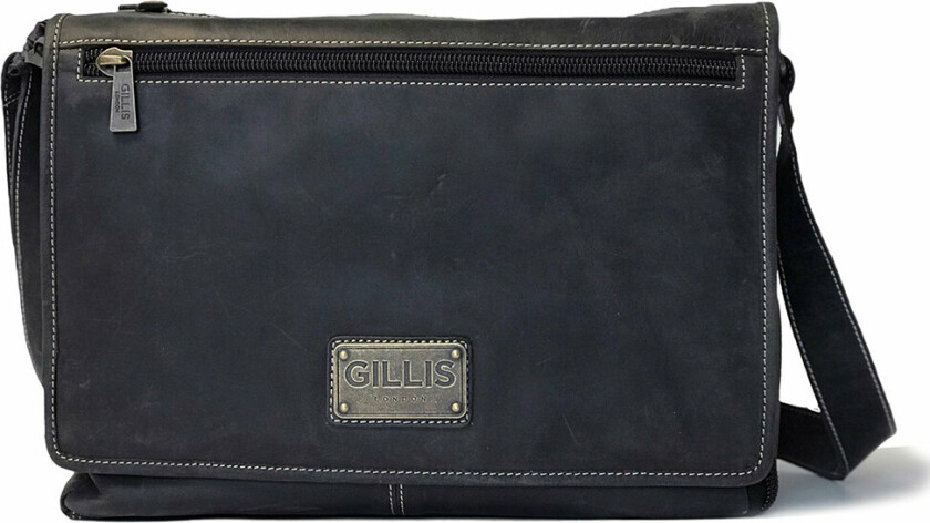 Bilde av Gillis London Trafalgar Vintage Messenger Bag i skinn - Svart