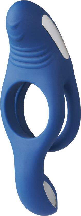 Legendary Couple's Duo Vibrerende Dobbel Penisring - Blå