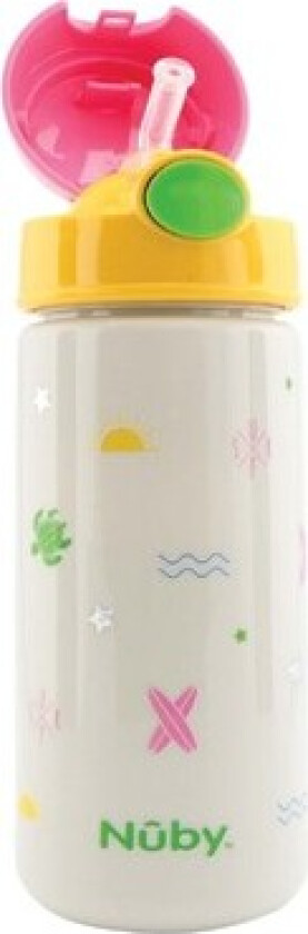 Nüby, Glitter Drikkeflaske Med Sugerør, 3 År, Pink