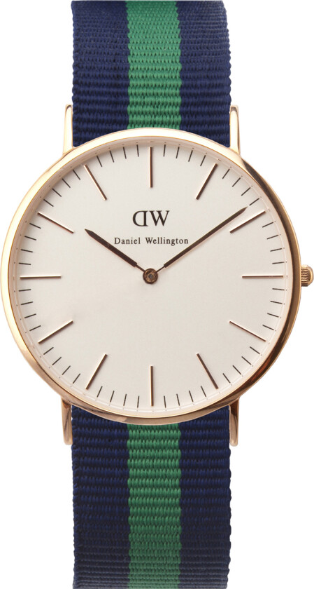 Classic Warwick Herreklokke, Rosé gull, 40mm - Kvarts - Rosegull - Herreklokker - Stoff - Mineral