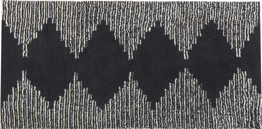 Bathinda Ryeteppe 80x150 cm - Svart/hvit