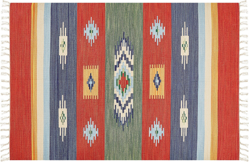 Kamaris Kelimteppe 140x200 cm - Rød