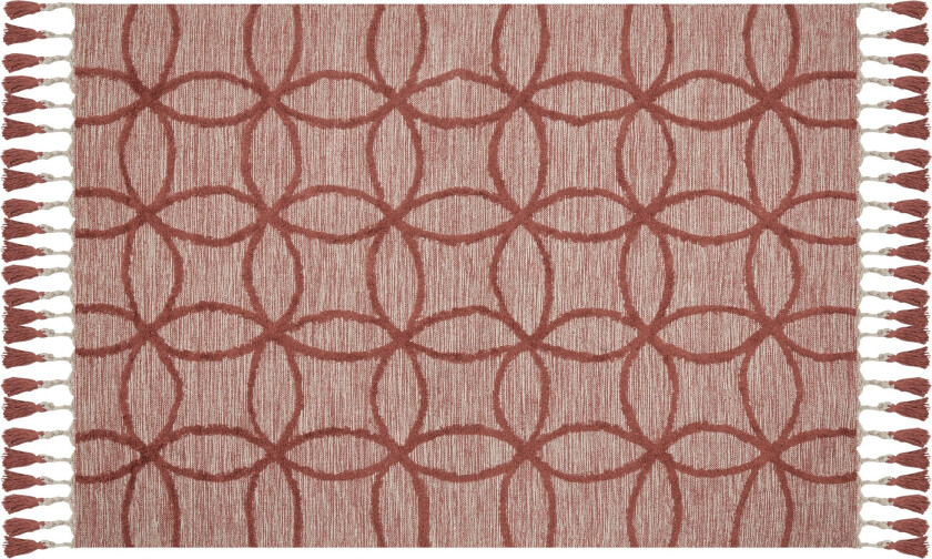Kirsehir Bomullsteppe 160x230 cm - Rød