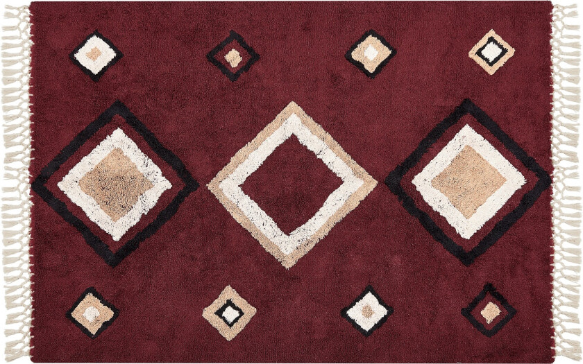 Siirt Bomullsteppe 160x230 cm - Rød