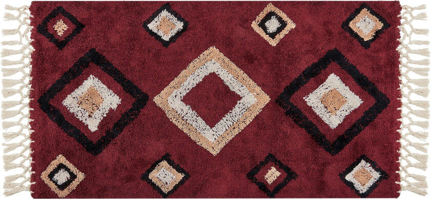 Siirt Bomullsteppe 80x150 cm - Rød