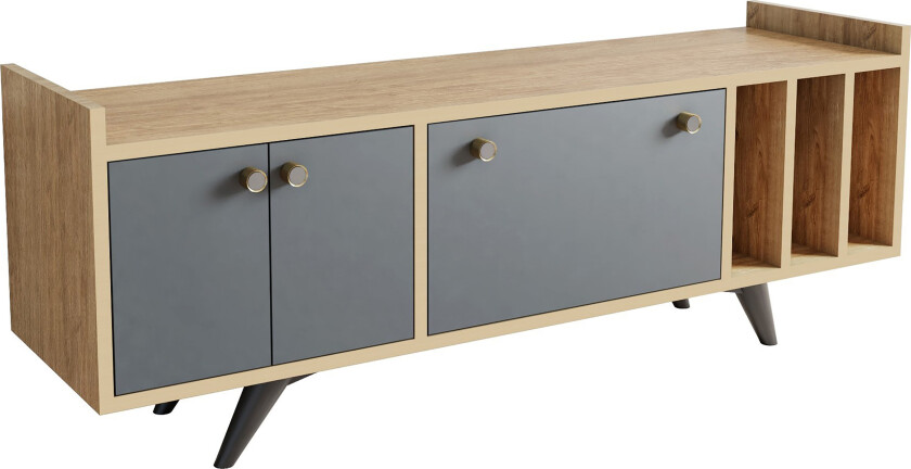 Midelt Tv-benk 150 cm - Antrasitt/Natur