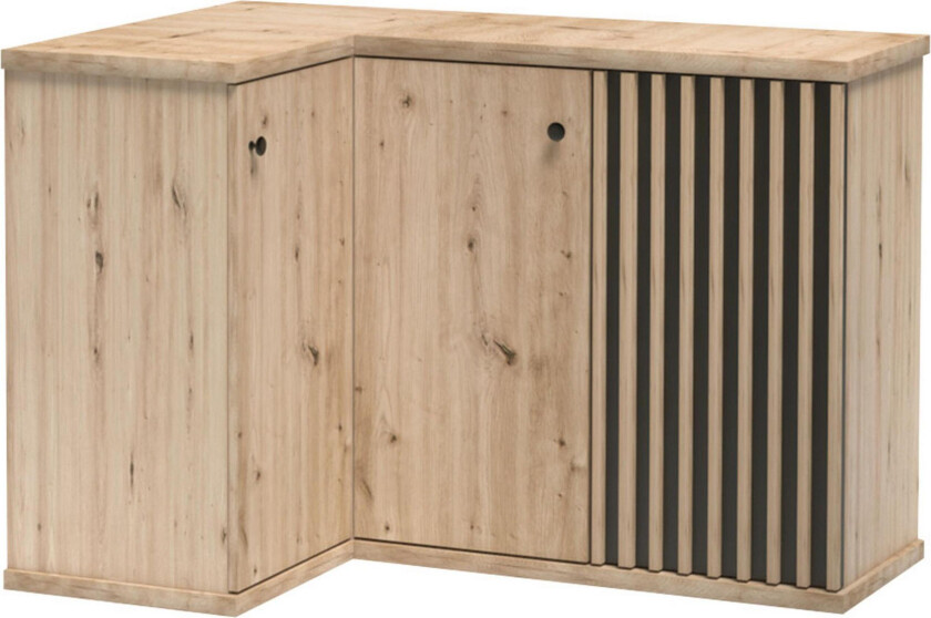 Aldbrough Hjørnekommode 123x86x82 cm - Natur/Svart