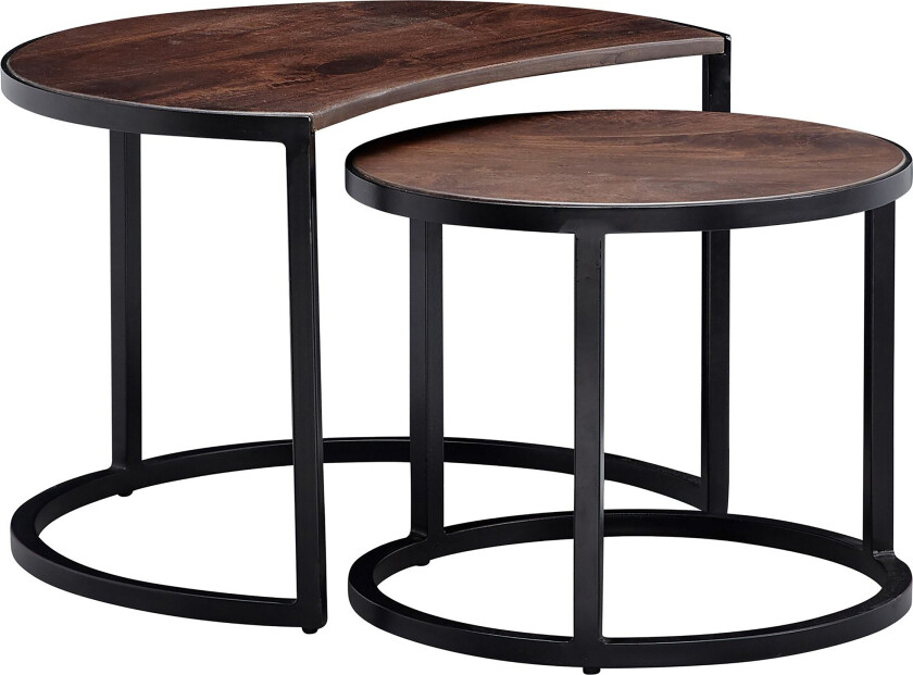 Willowdale Settbord 60 cm Rundt - Teak/Svart