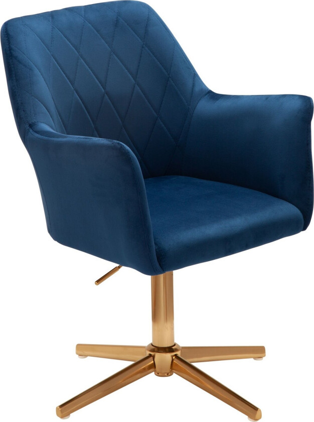 Willowdale kontorstol med armlener - Mørkeblå / gull