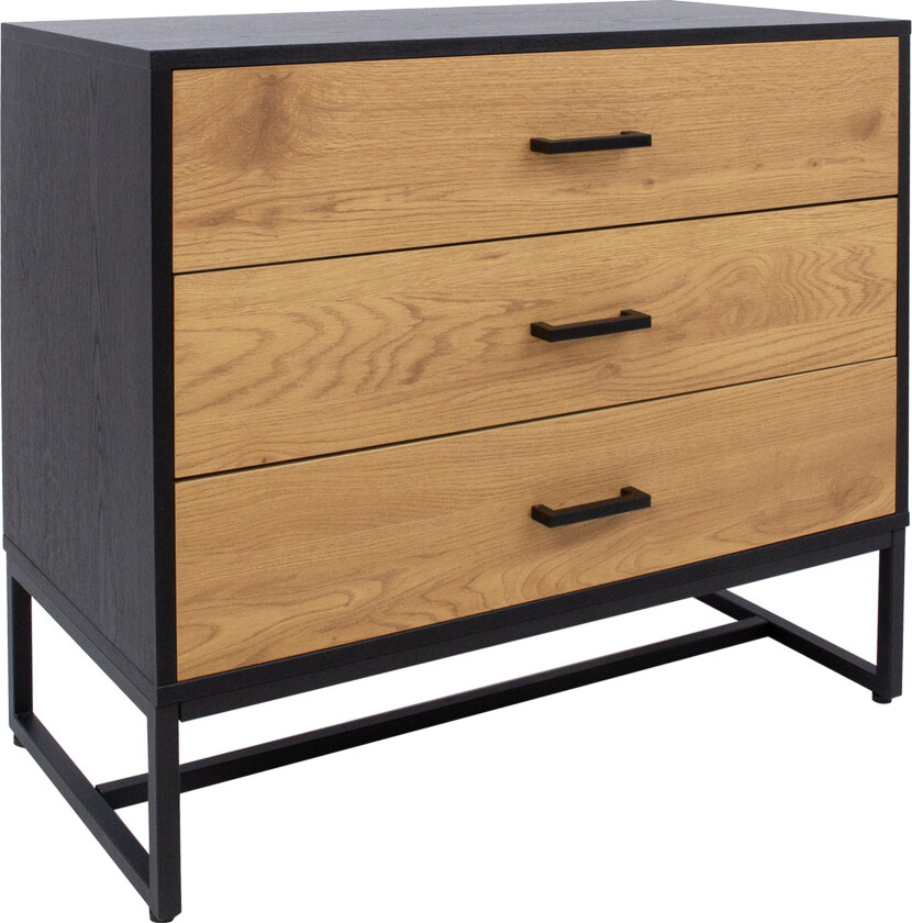 Amsterdam Kommode Eik/Svart -