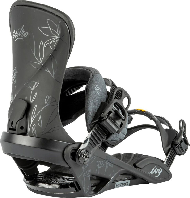 NITRO Snowboard Bindings Ivy 23/24, snowboardbinding, dame ULTRA BLACK