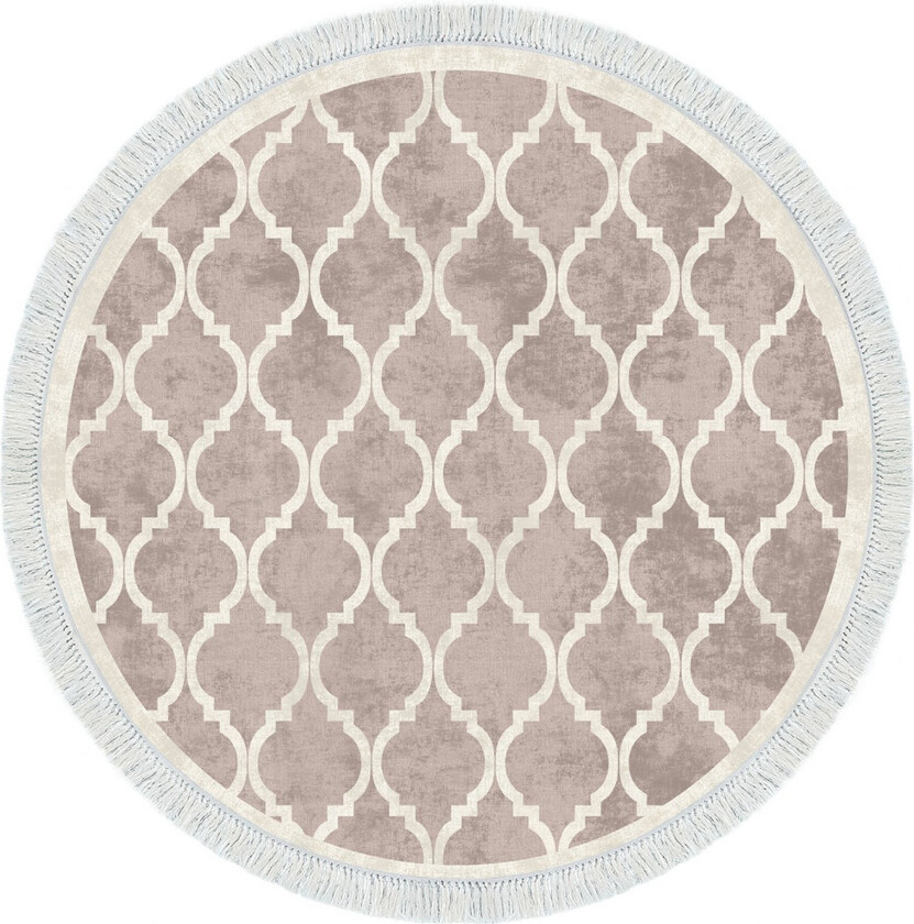 Bilde av Alanur Home Matte 100x100 cm - Kremhvit/Brun