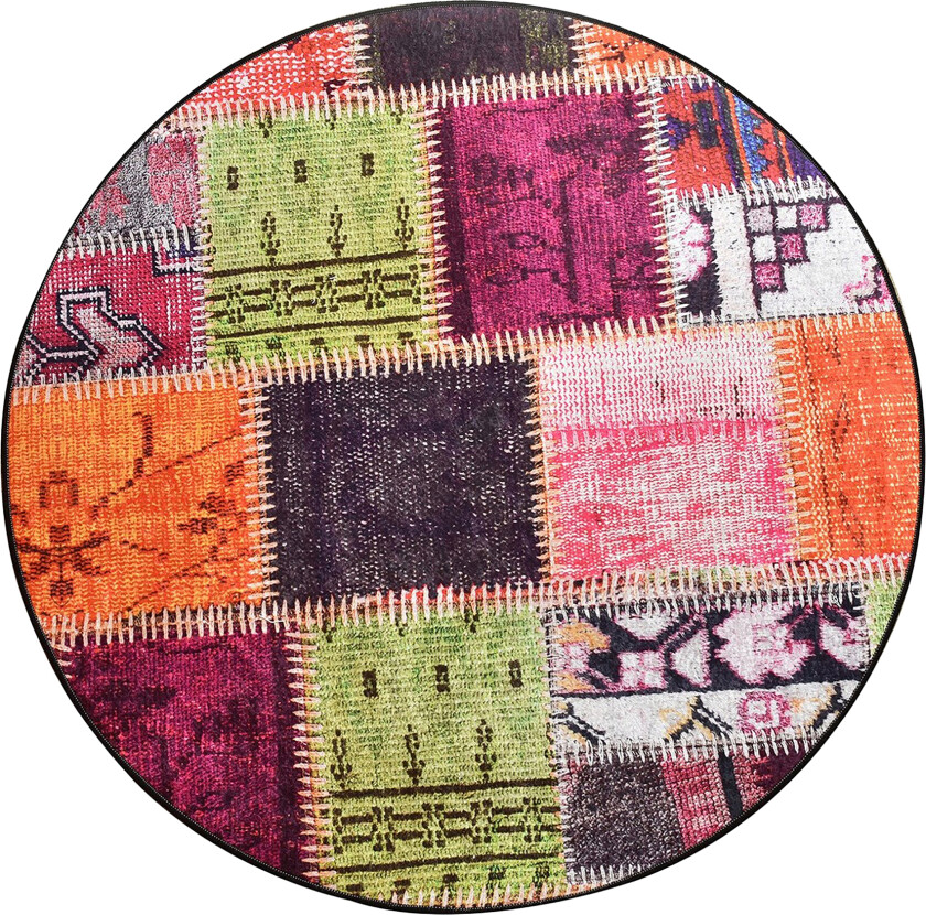 Rund Matte Alvina - Fargerik -