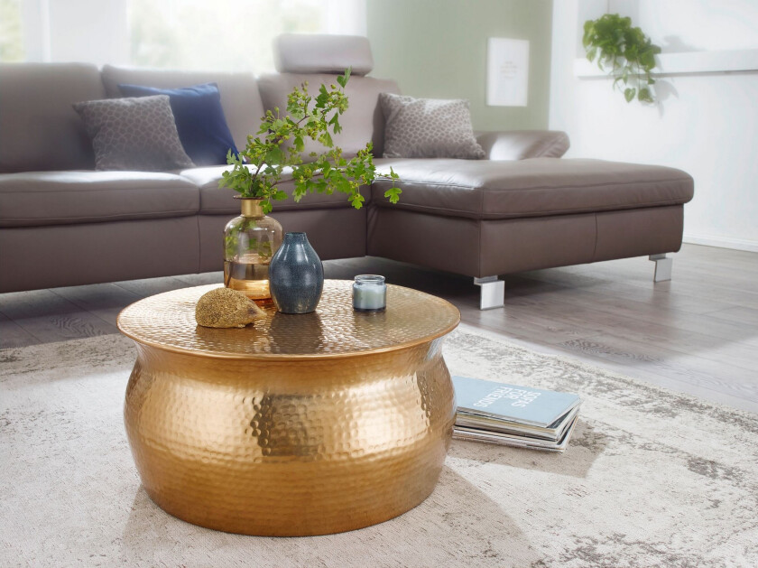 Osagie Sofabord 60 cm Rundt - Gull