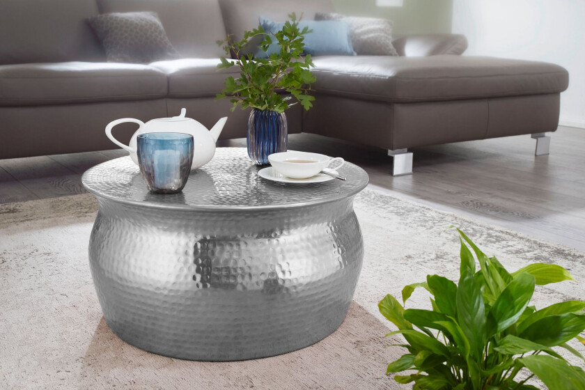 Osagie Sofabord 60 cm Rundt - Silver