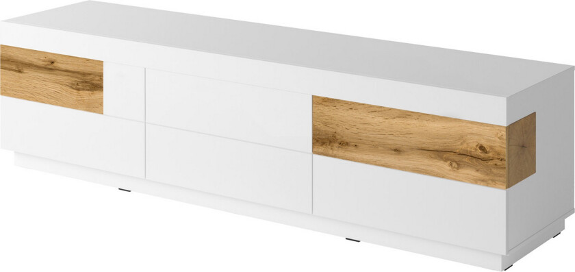 Tomeka TV-benk 206 cm - Hvit/Tre